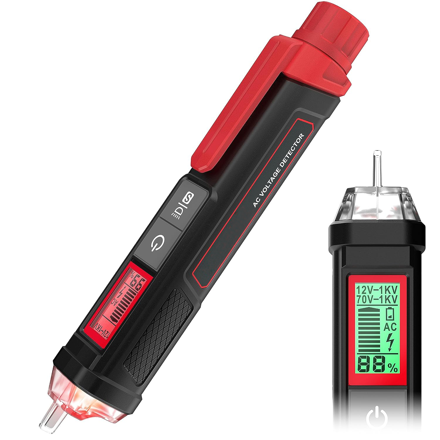 Non-Contact Voltage Tester with Signal Percentage, Dual Range AC 12V/70V-1000V