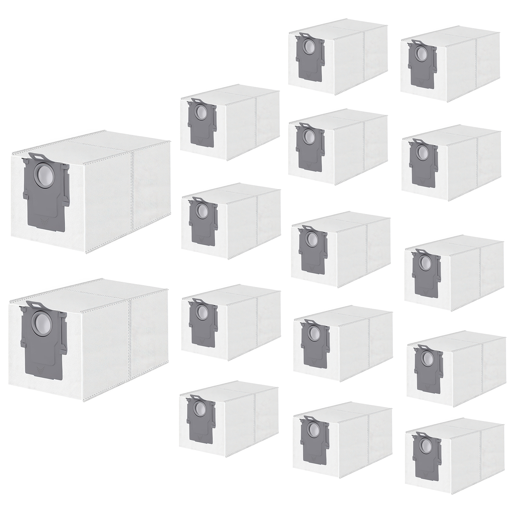 16 Pack Dust Bags for Roborock Q Revo Series, S8 MaxV Ultra, S8 Max Ultra, Saros 10 10R Z70, Qrevo S, Qrevo Plus, Qrevo Master, Qrevo Pro, Qrevo MaxV, Qrevo Slim Robot Vacuum Cleaner